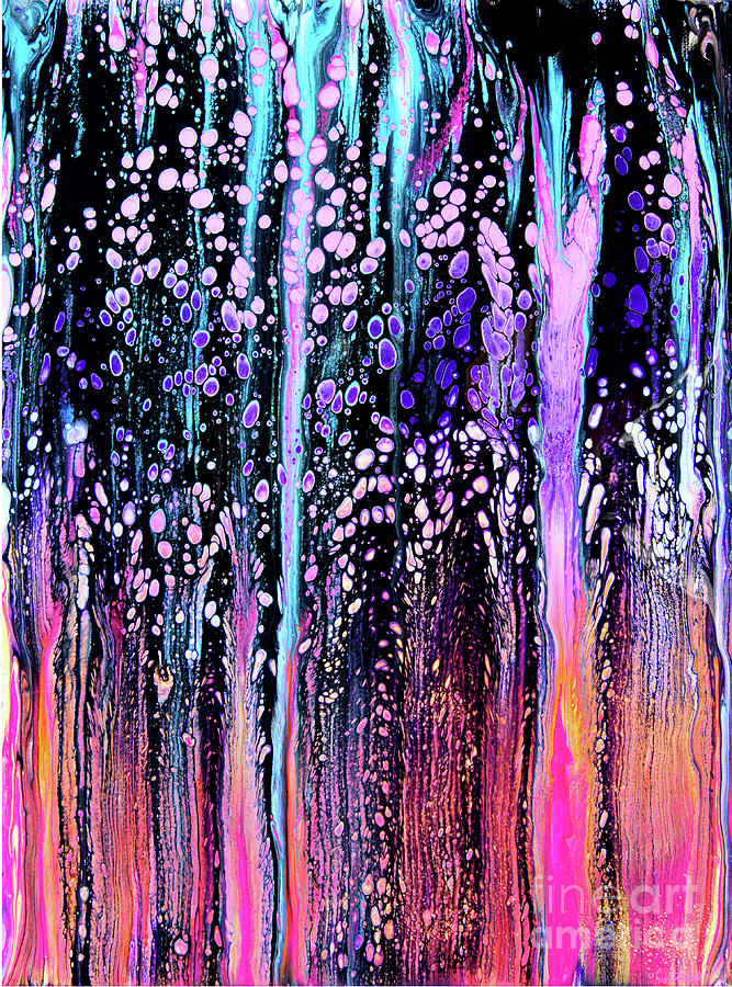 Fantasy Forest-1- #2262 Painting by Priscilla Batzell Expressionist Art Studio Gallery