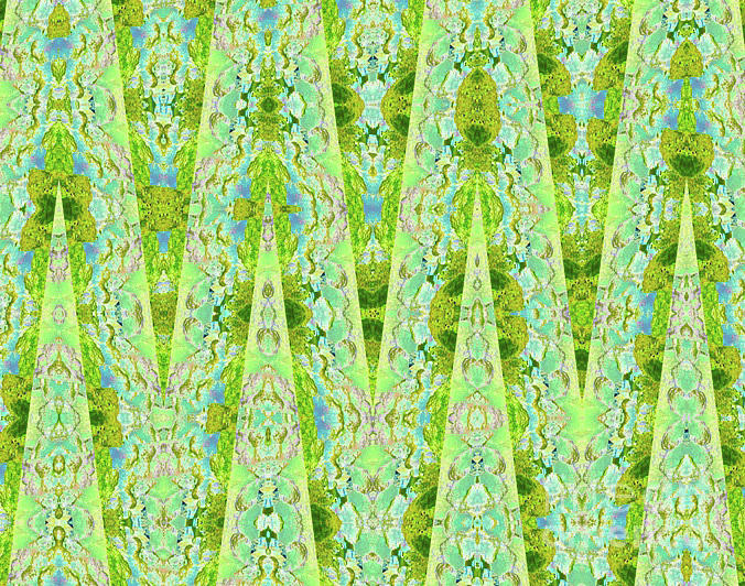 Fantasy Lime Forest Tapestry Digital Art by Ann Johndro-Collins