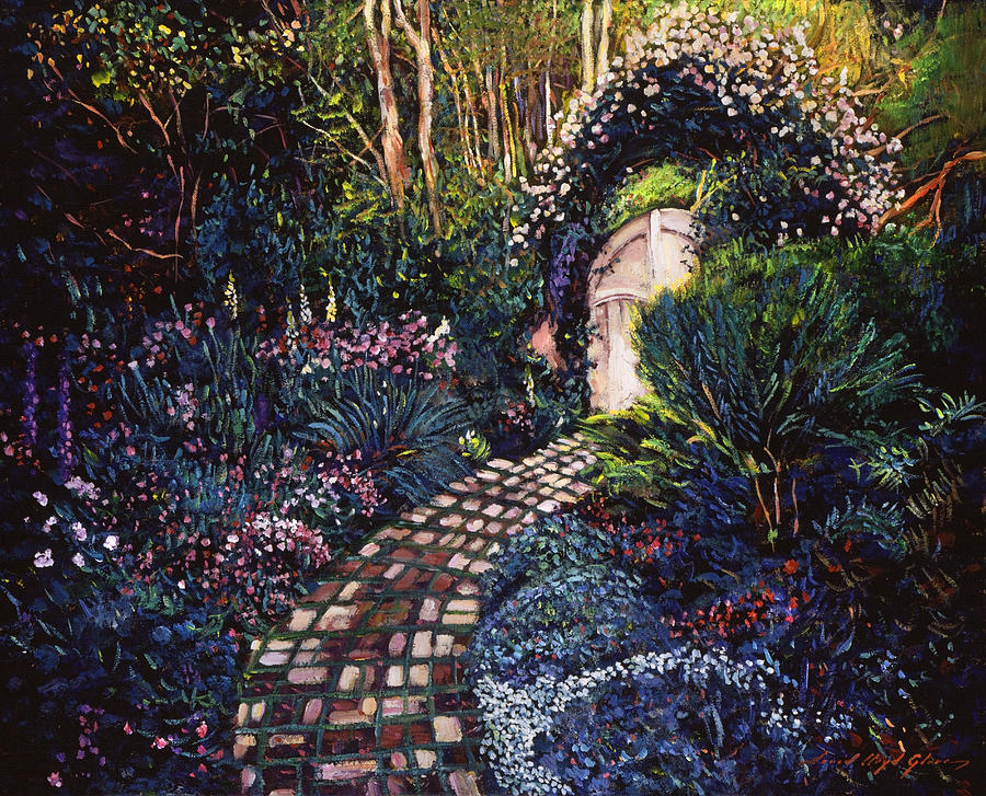 Garden Painting - Fantasy Path by David Lloyd Glover