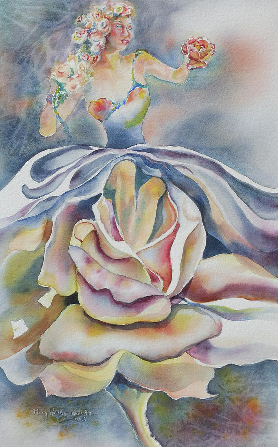 Fantasy Rose Painting by Mary Haley-Rocks