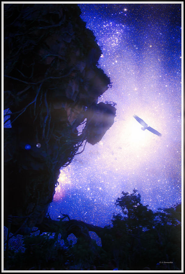 Fantasy Starry Night, Pandora, Walt Disney World Digital Art by A Macarthur Gurmankin