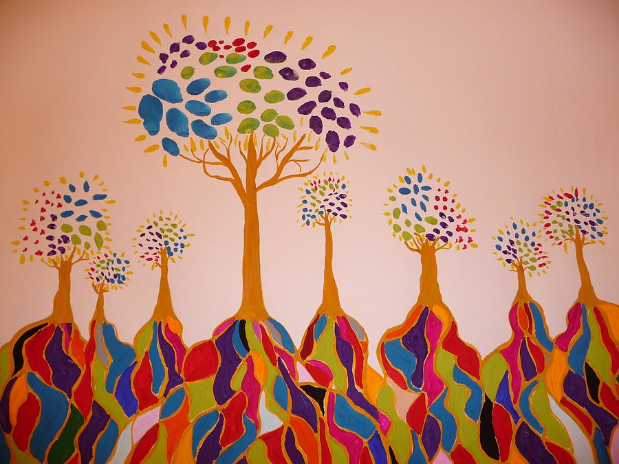 Trees Painting - Fantasy Trees by Debra LaBar Trees Painting - Fantasy Trees by Debra LaBar