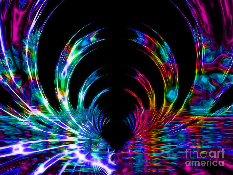 Rainbow Digital Art - Fantasy Tunnel by Tracey Everington