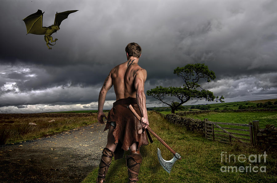 Fantasy warrior Photograph by Steev Stamford