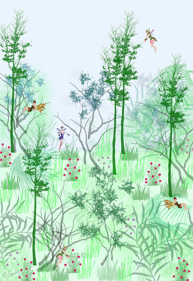 Fantasy Digital Art - Fantasy Woods by Rosalie Scanlon
