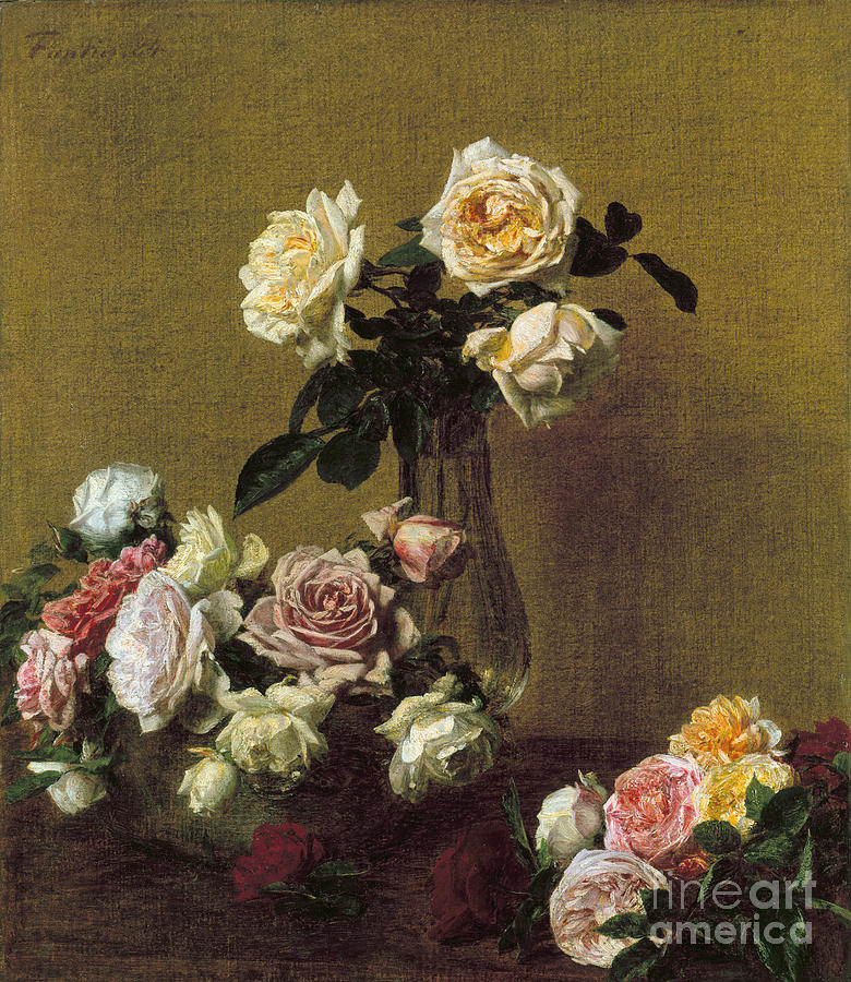 Fantin-latour: Roses, 1884 Photograph by Granger