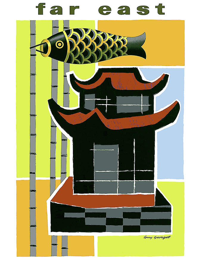 Fish Painting - Far East by Long Shot