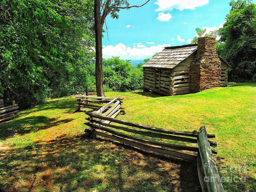 Charming Blue Ridge Old Log Cabin Photograph By Norma Brandsberg