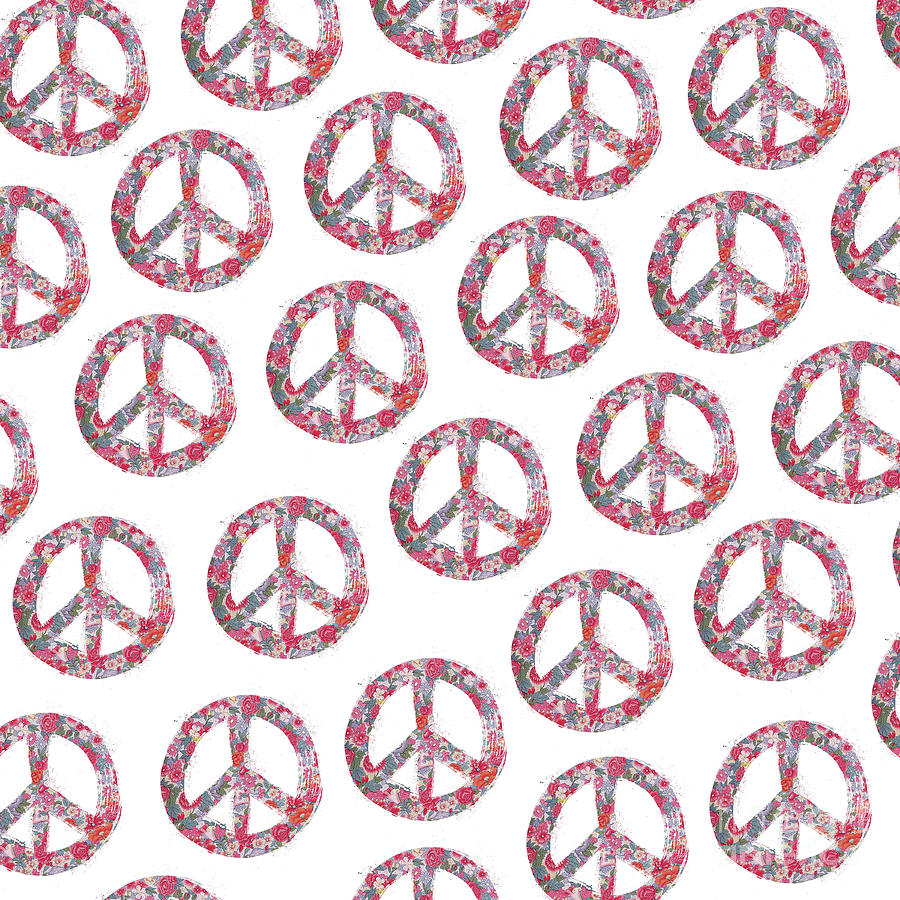 Far Too Pretty Peace Symbols Digital Art by Nola Lee Kelsey | Fine Art ...