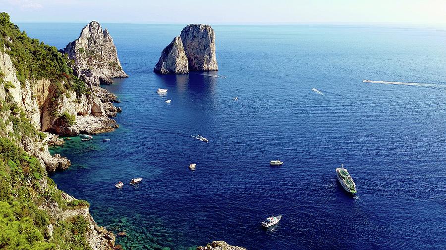 Faraglioni Rocks, Isle of Capri Digital Art by Joseph Hendrix
