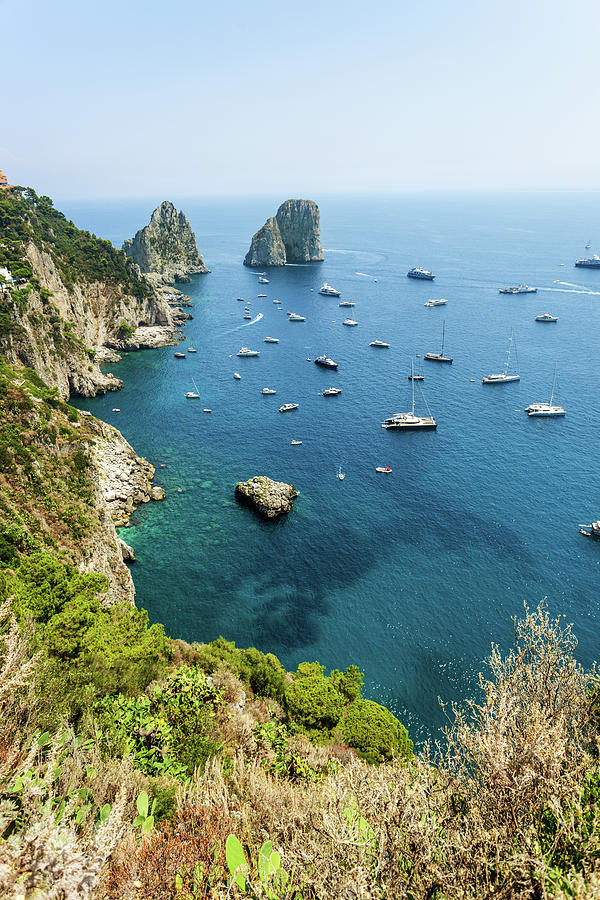 Faraglioni rocks near Capri Island in Italy Photograph by Natalia ...