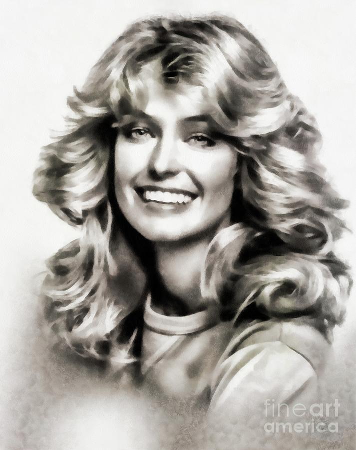 Hollywood Painting - Farah Fawcett, Actress by Esoterica Art Agency