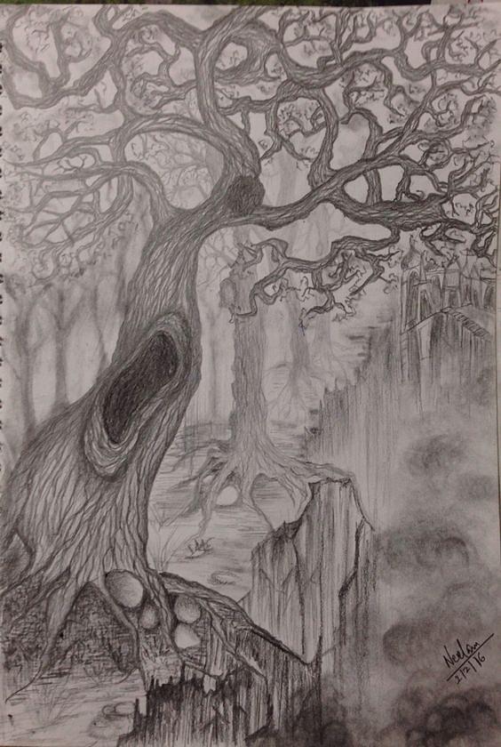 Faraway land Drawing by Neelam Khairha - Fine Art America