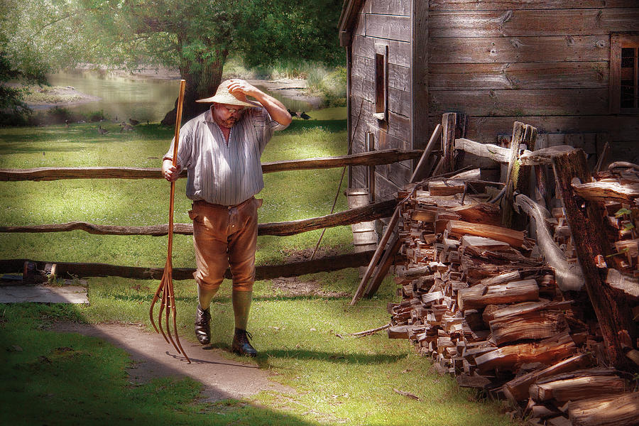 Farm Farmer Chores Photograph By Mike Savad Fine Art America