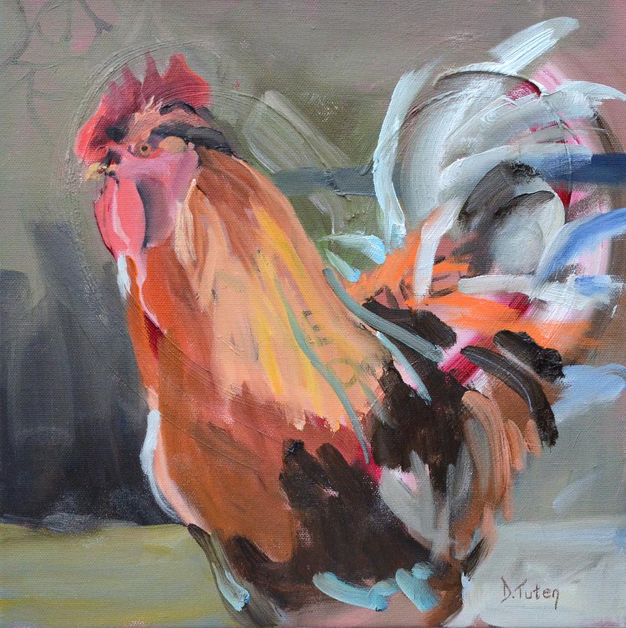 Farm Alarm Painting by Donna Tuten