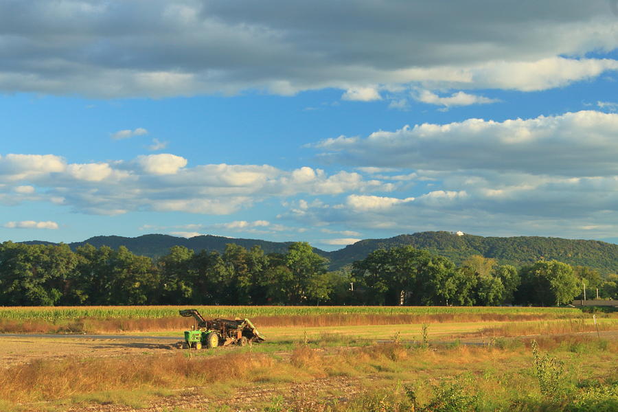 Farm and Mount Holyoke Range Hadley Photograph by John Burk