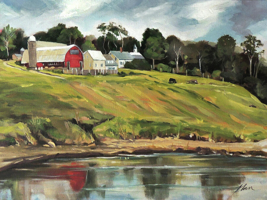 Farm at Four Corners Painting by Nancy Griswold