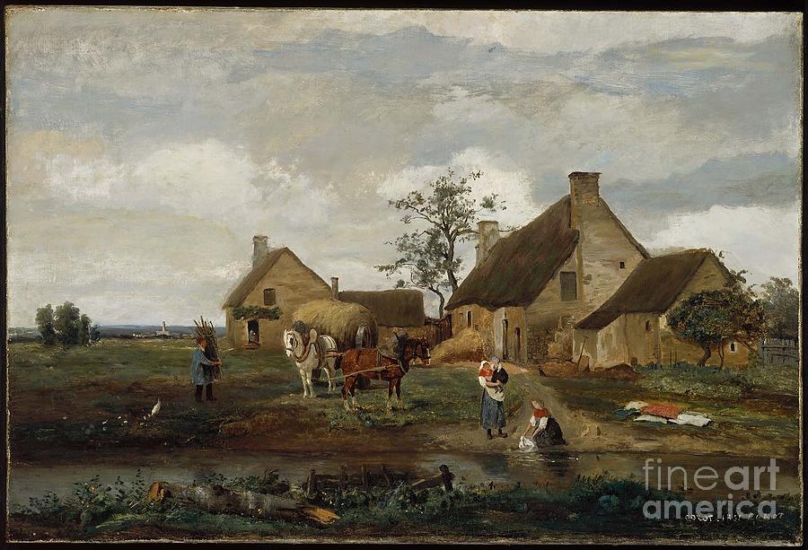 Farm at Recouvrires Painting by MotionAge Designs
