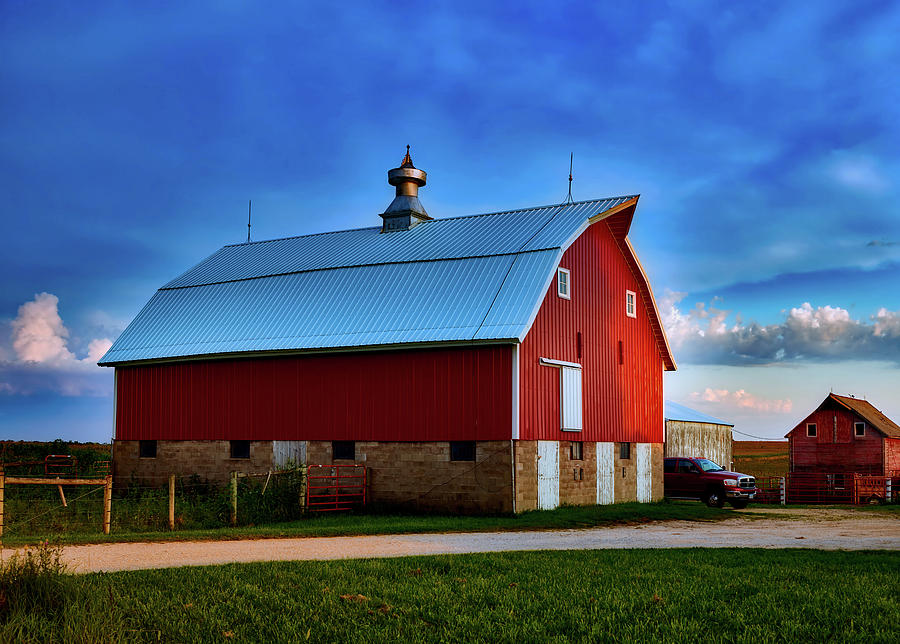 Farm At Sunset - Iowa Photograph by Mountain Dreams - Fine Art America