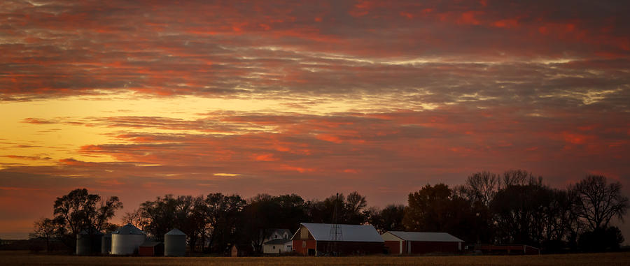 Farm At Sunset Photograph