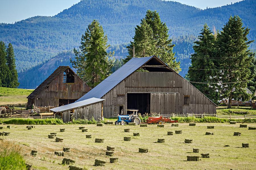 Farm Barn In Colville National Forest Washington Photograph by Alex Grichenko
