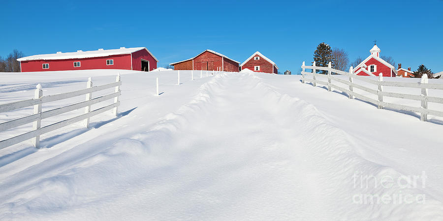 Farm Country Winter Panorama Photograph by Alan L Graham