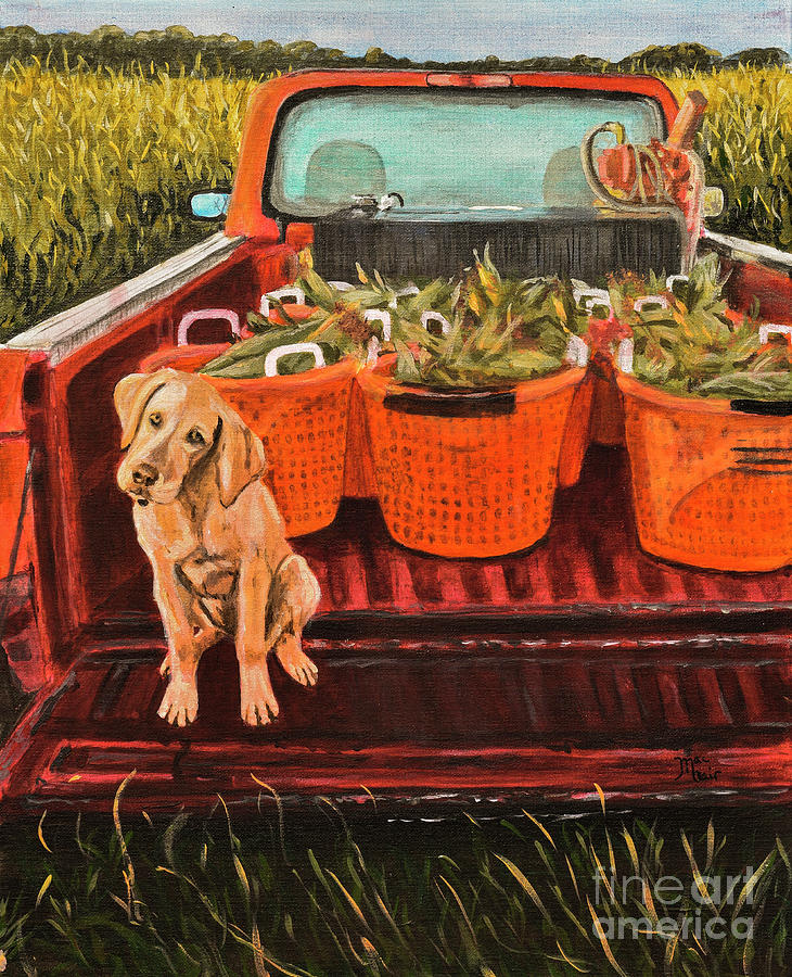 Dog Painting - Farm Dog by Jackie MacNair