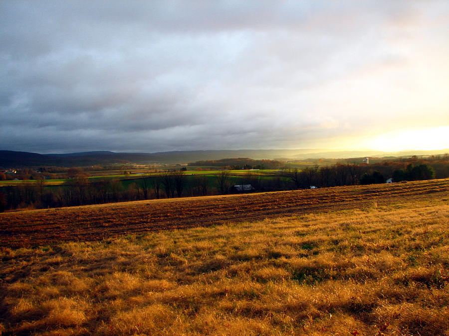 Farm Field Sunset Photograph by George Jones
