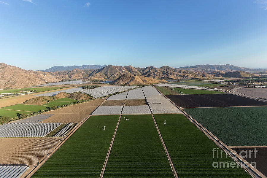 Farm Fields Aerial Camarillo California Photograph by Trekkerimages