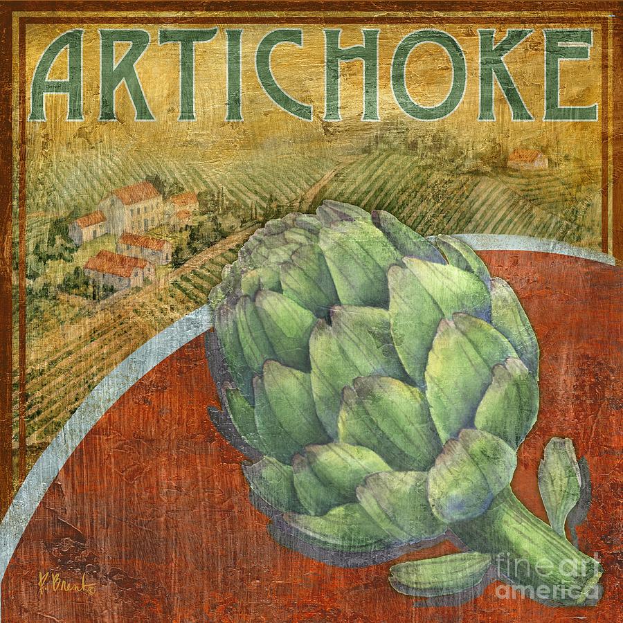 Artichoke Painting - Farm Fresh Artichoke by Paul Brent