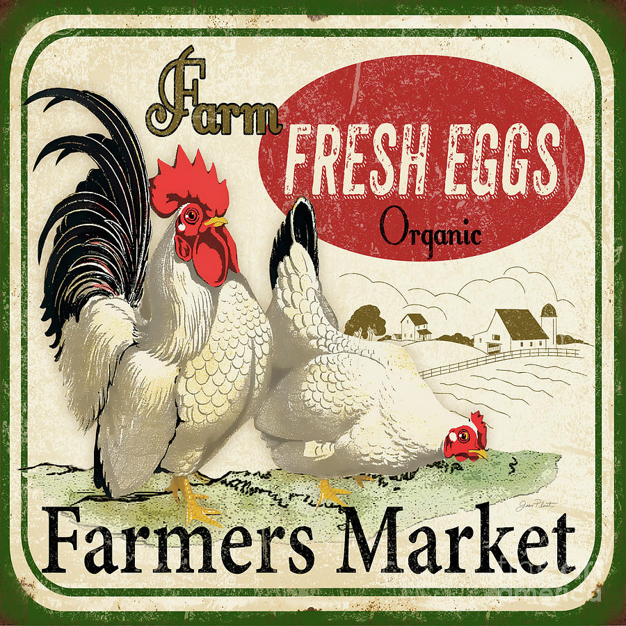Farm Fresh Eggs-B Digital Art by Jean Plout