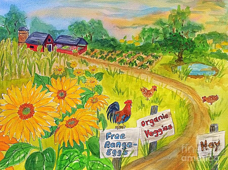 Farm Fresh  Painting by Ellen Levinson