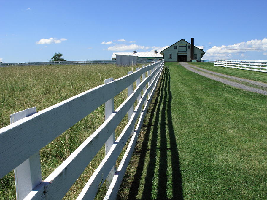 Farm House and Fence Photograph by Frank Romeo
