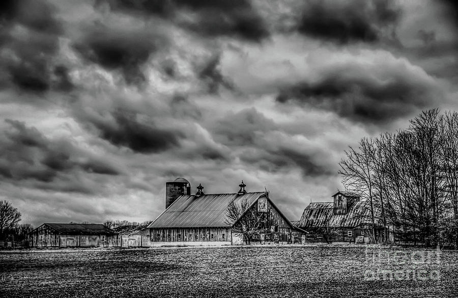 Farm House Black and White Photograph by Peggy Franz