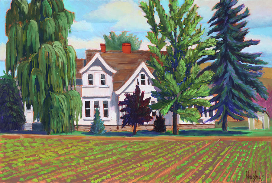 Farm House - Chinden Blvd Painting by Kevin Hughes