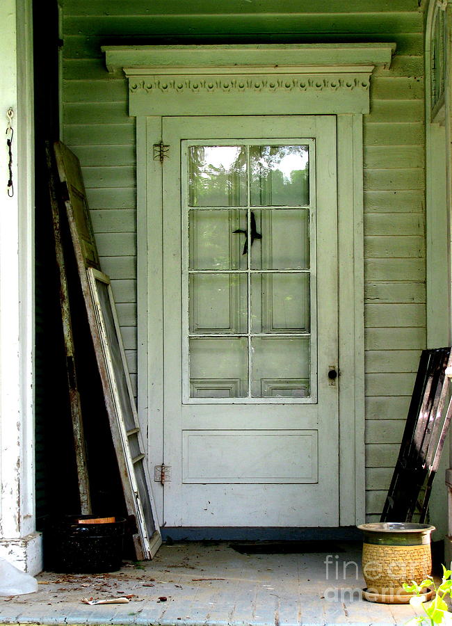 Farm House Door in White Photograph by Colleen Kammerer