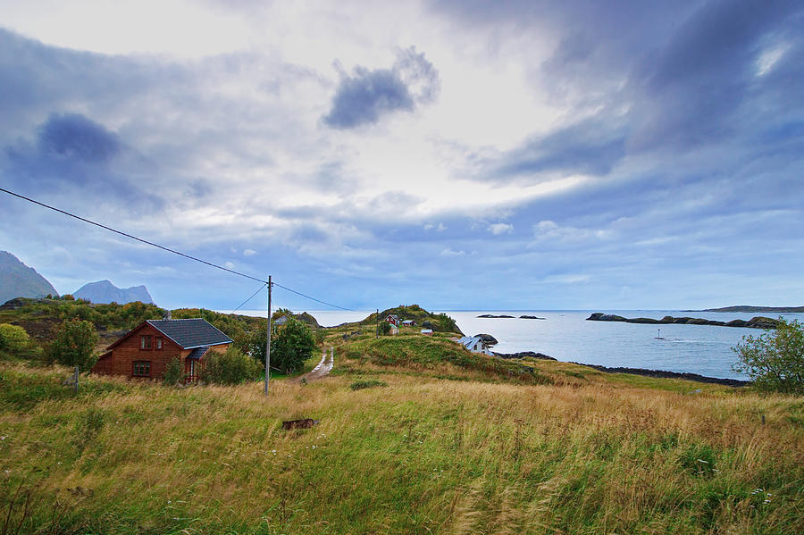 Farm houses near Hamn on the westside of island Senja Photograph by Ulrich Kunst And Bettina Scheidulin