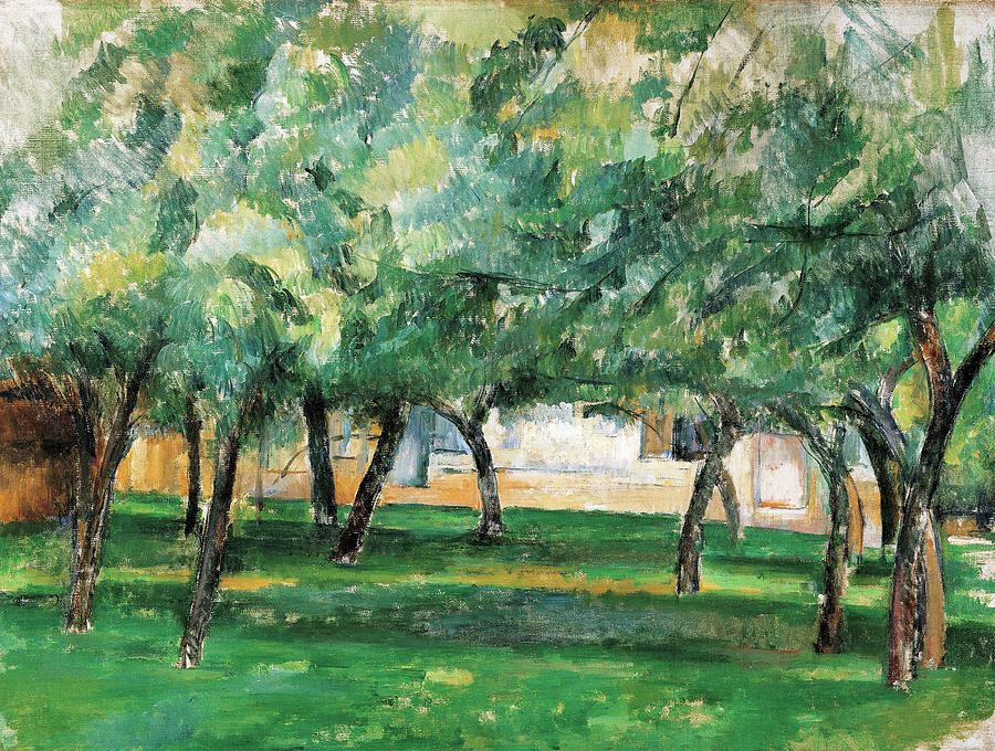 Tree Painting - Farm in Normandy, c. 1885-86 by Paul Cezanne