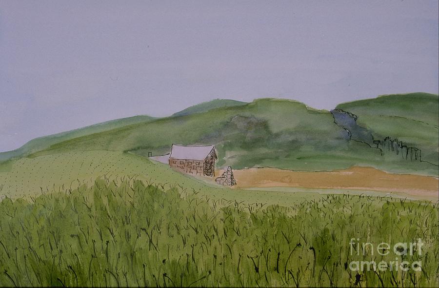 Farm in Scotland Painting by Mary Erbert