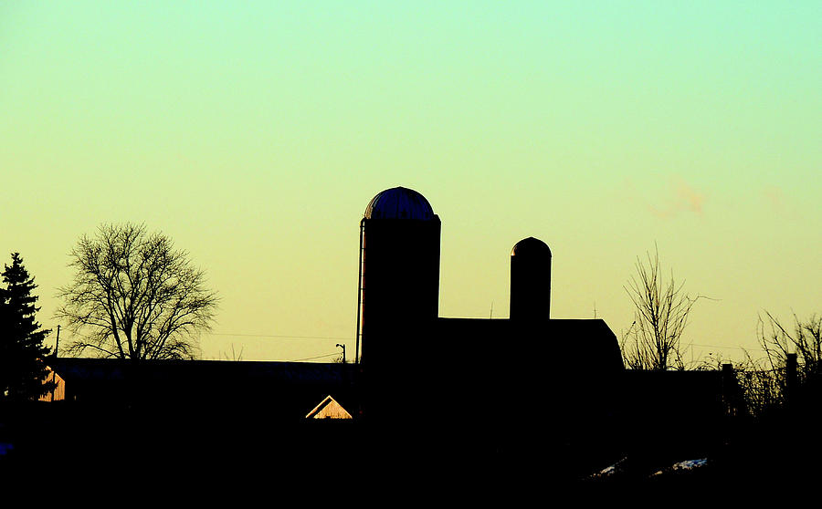 Farm In Silhouette Photograph