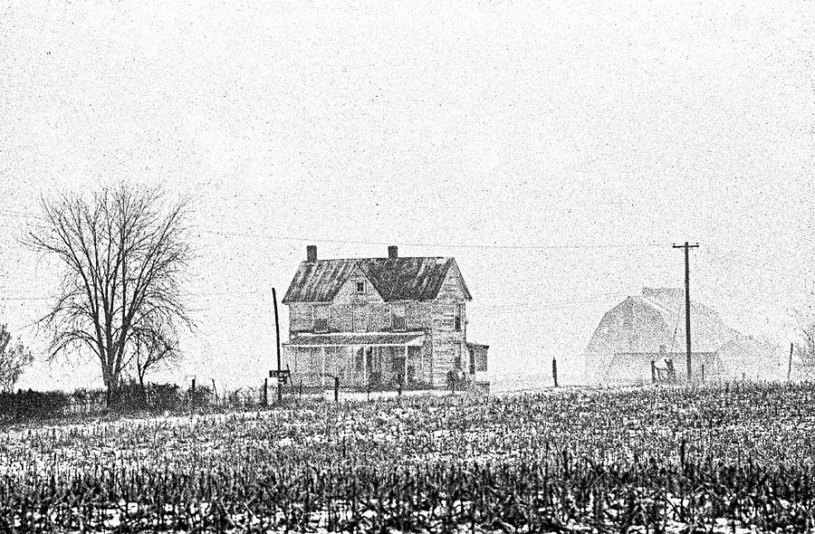 Farm in snow Photograph by Bill Jonscher