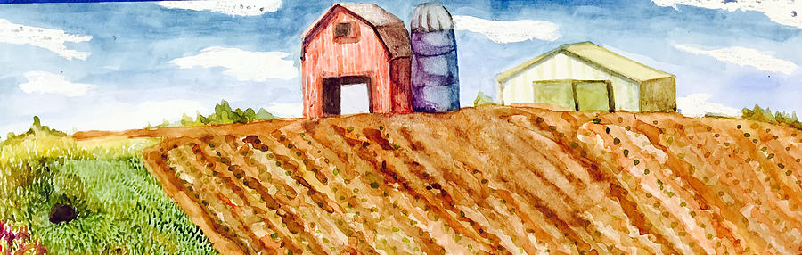 Farm in Spring Painting by Jame Hayes