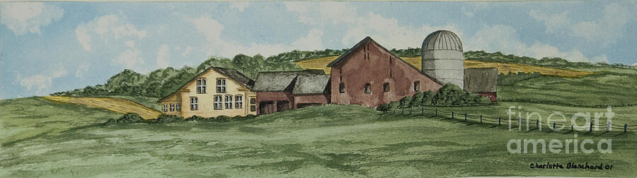 Farm In Summer Painting by Charlotte Blanchard