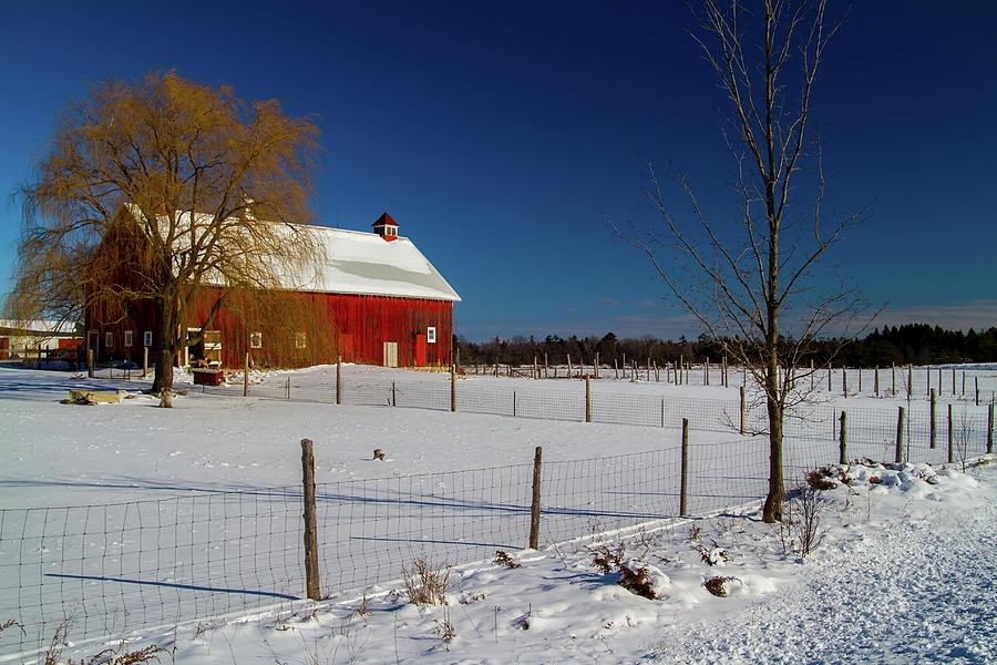 Farm in Winter Photograph by Chuck De La Rosa