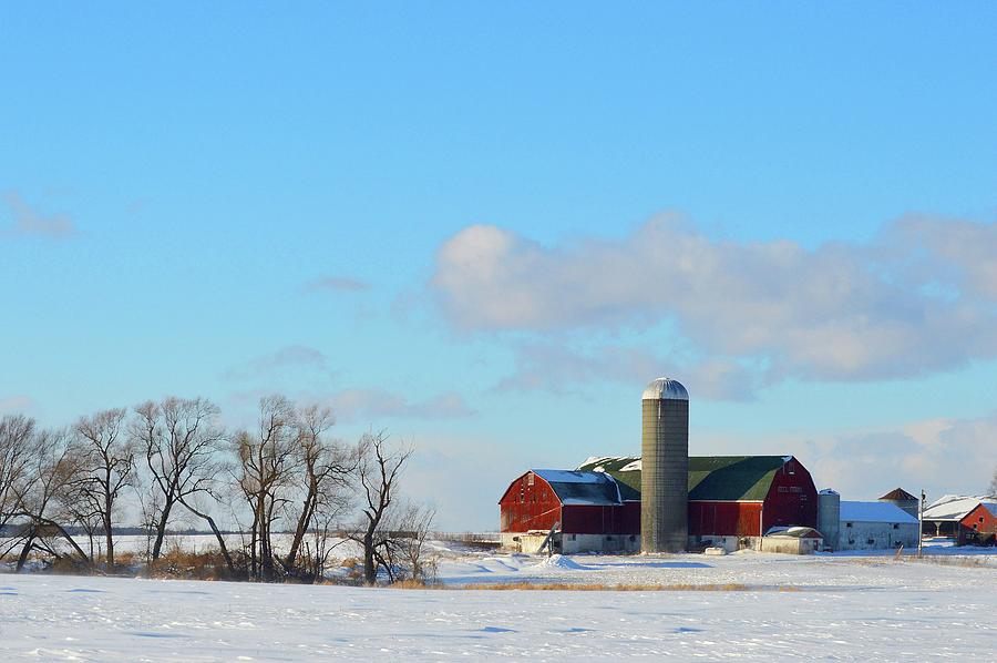 Farm In Winter  Photograph by Lyle Crump