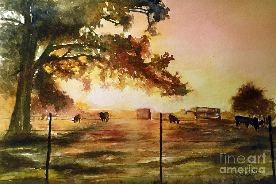 Tree Painting - Farm Life by Allison Ashton
