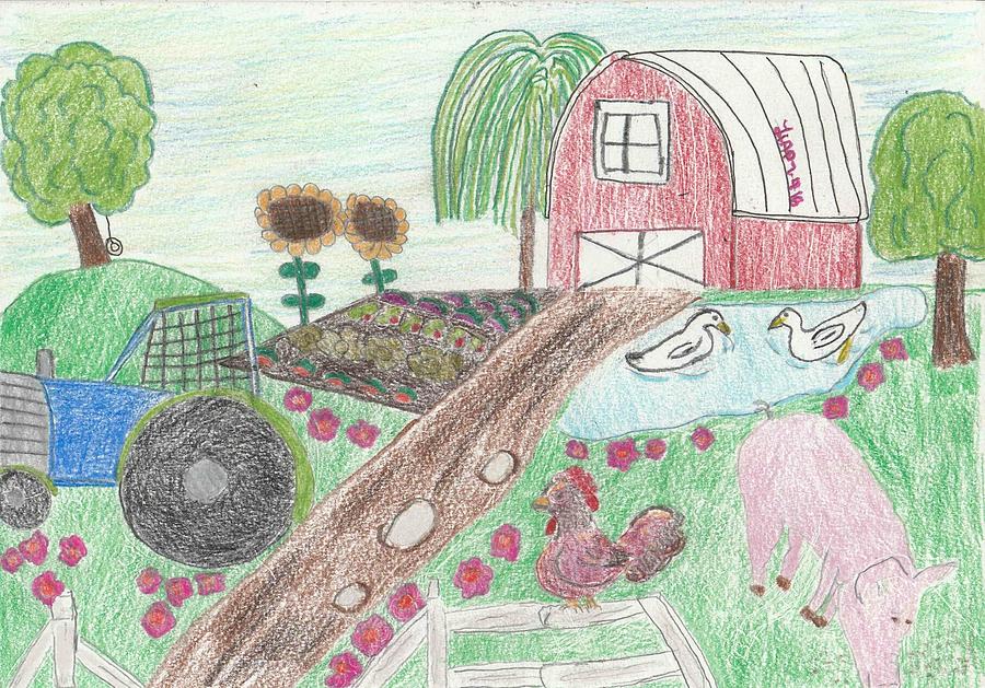 Farm Life Drawing by Heather Parsons Fine Art America