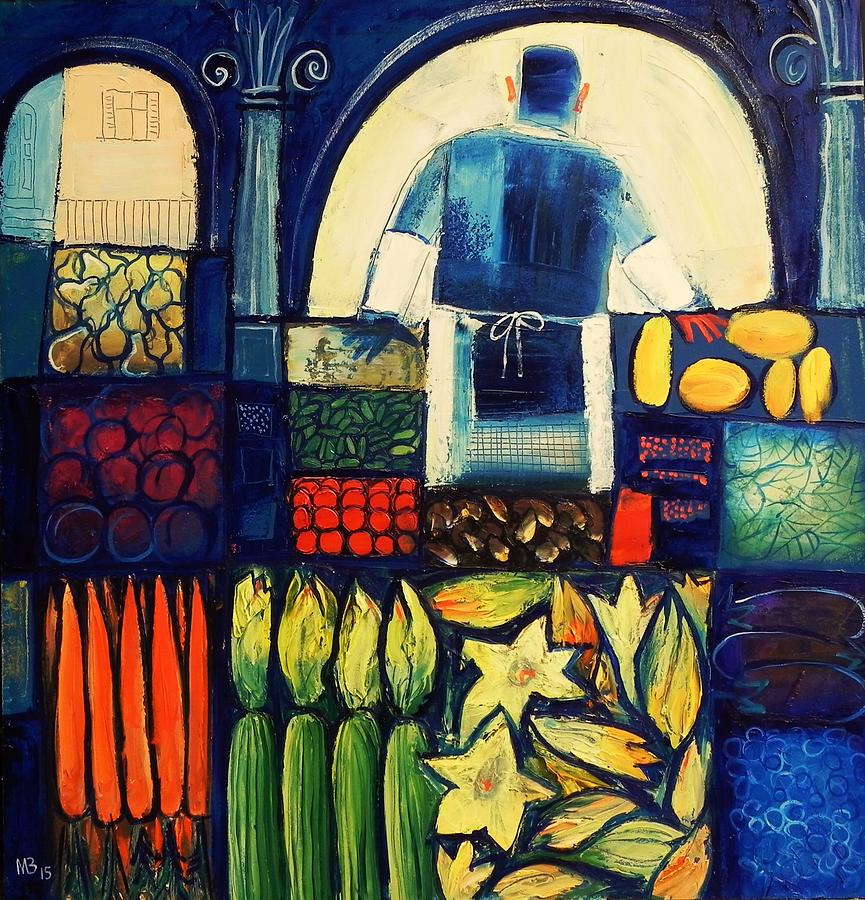 Farm Market   Painting by Mikhail Zarovny