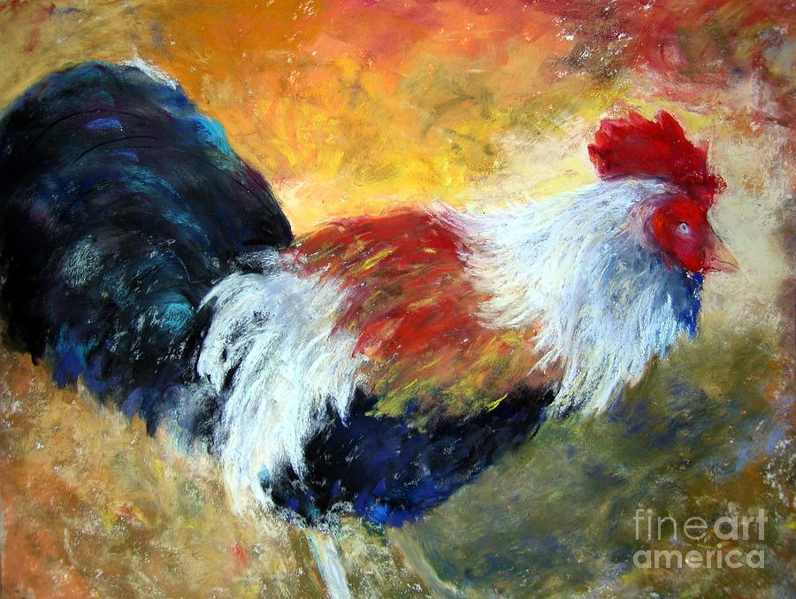 Rooster Painting - Farm Rooster by Laurel Astor