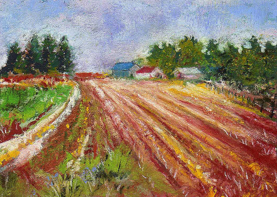 Farm Rows Painting by David Patterson